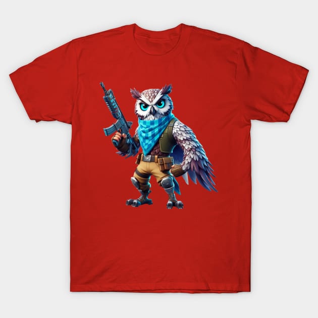 Fortnite-inspired owl design T-Shirt by The Artful Barker